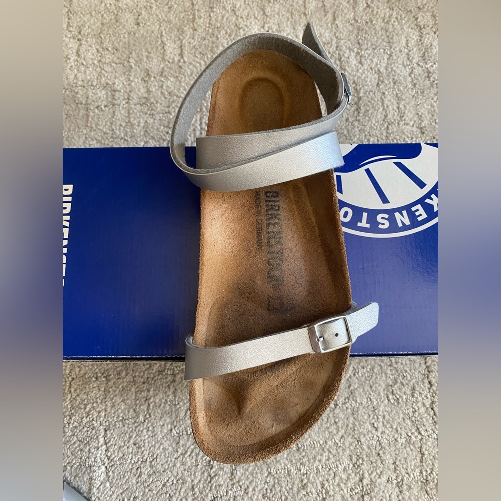 Birkenstock Daloa Sandal Silver Ankle Wrap 39 UK5.5 US8.